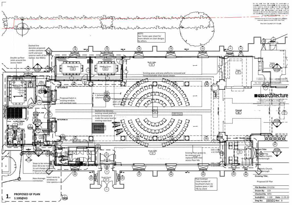 Architecture drawing showing proposed layout.